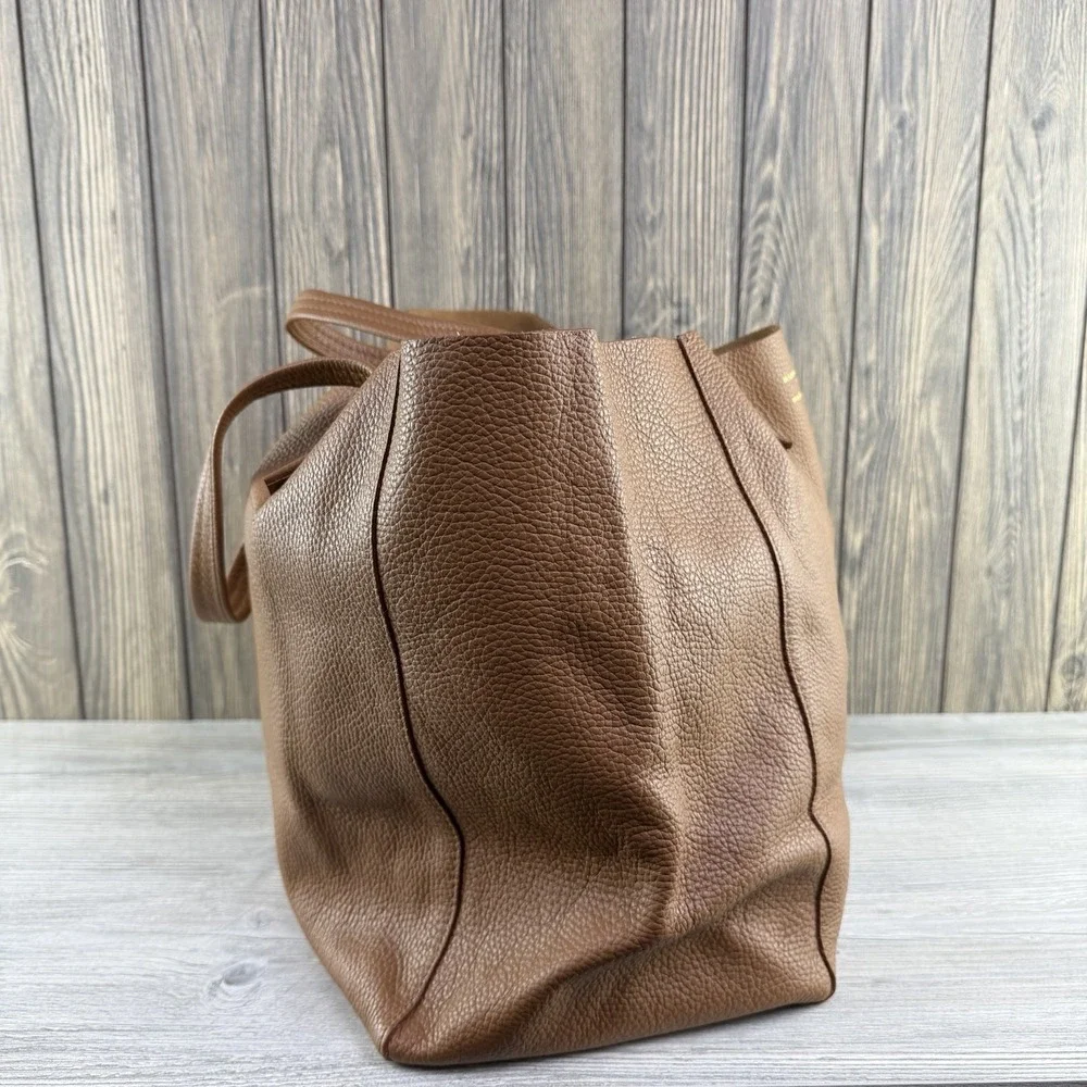 Kurt Geiger London Made in Italy 100% Leather Brown Large Tote Bag Shopper